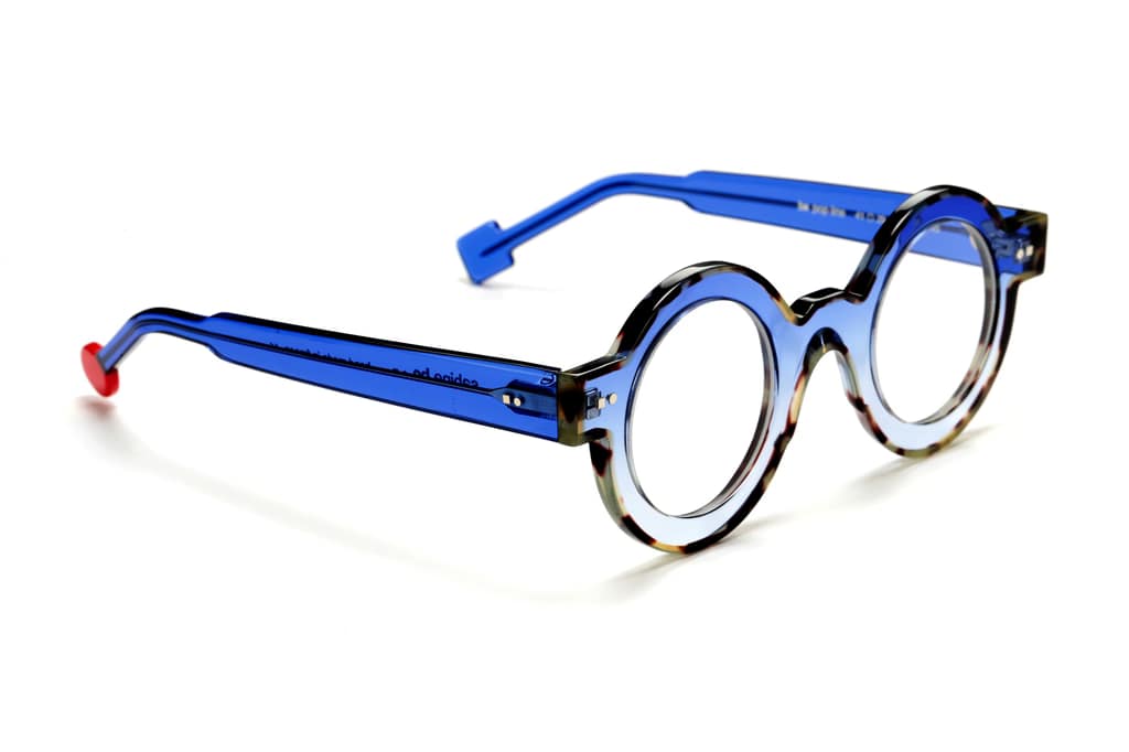 Monture Sabine Be Be Pop Line 536 profil bleu dégradé et liseré écaille design lunettes créateur Paris