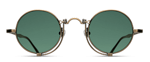 monture solaire homme Matsuda M10601H vintage metal titane ronde bronze verre vert monture solaire homme Matsuda M10601H vintage metal titane ronde bronze verre vert