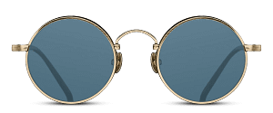 monture solaire homme Matsuda M3100 vintage ronde metal titane bronze antique gold verres bleu monture solaire homme Matsuda M3100 vintage ronde metal titane bronze antique gold verres bleu