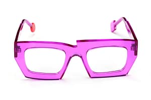 Sabine Be Be Drunk violet translucide face lunettes Sabine Be Be Drunk violet translucide face monture originale design français opticien Paris