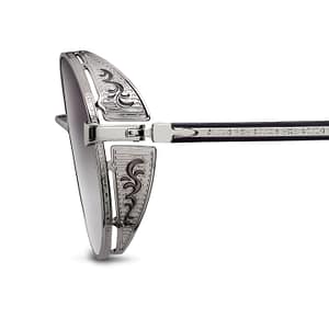 monture homme solaire Matsuda M3137 titane coque argent noire monture homme solaire Matsuda M3137 titane coque argent noire