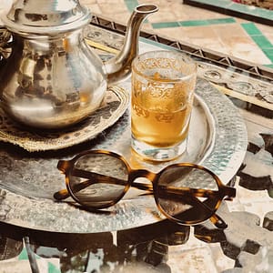 monture solaire homme femme LGR Reunion ronde ecaille verres vert monture solaire homme femme LGR Reunion ronde ecaille verres vert