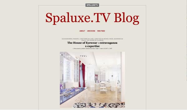 House of eyewear - presse Spaluxe TV