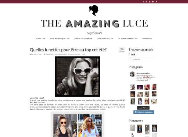 House of eyewear - presse The Amazing Luce