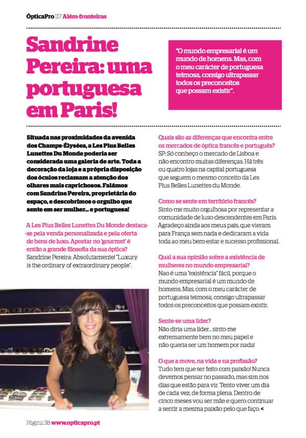 House of eyewear - presse Optica Pro