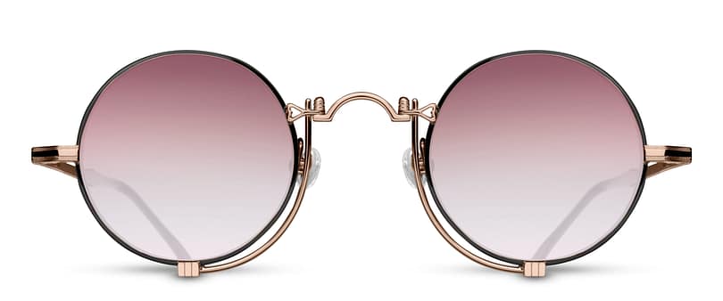monture solaire homme femme matsuda heritage ronde fine titane rose gold black verres rose monture solaire homme femme matsuda heritage ronde fine titane rose gold black verres rose