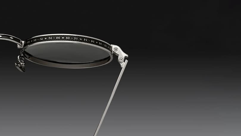 monture homme solaire Matsuda vintage ronde argent noire monture homme solaire Matsuda vintage ronde argent noire