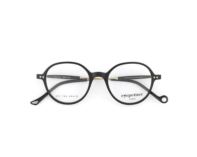 monture optique homme femme eyepetizer six acetate ronde pantos noire