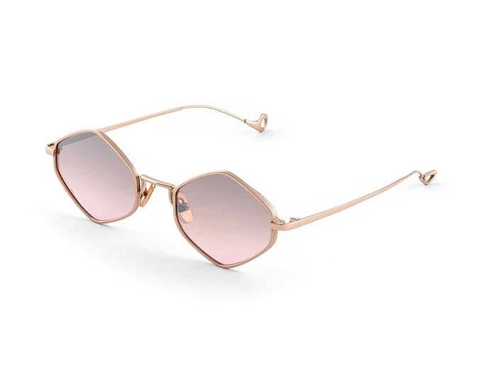 monture solaire homme femme eyepetizer canar metal losange rose