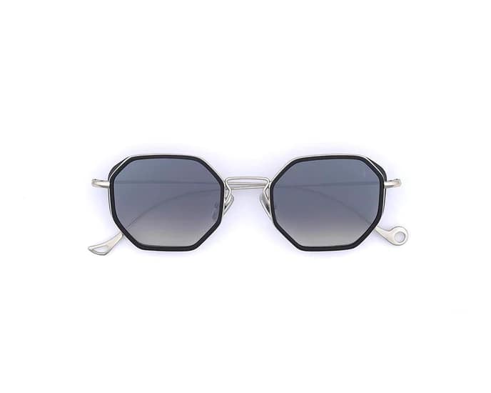 monture solaire homme femme eyepetizer tommaso 2 hexagonale combiné noir argent