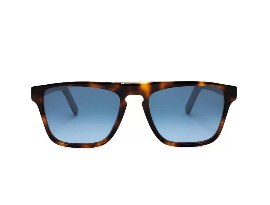 monture solaire homme femme lgr luanda II acetate carre rectangle ecaille verre bleu degradé