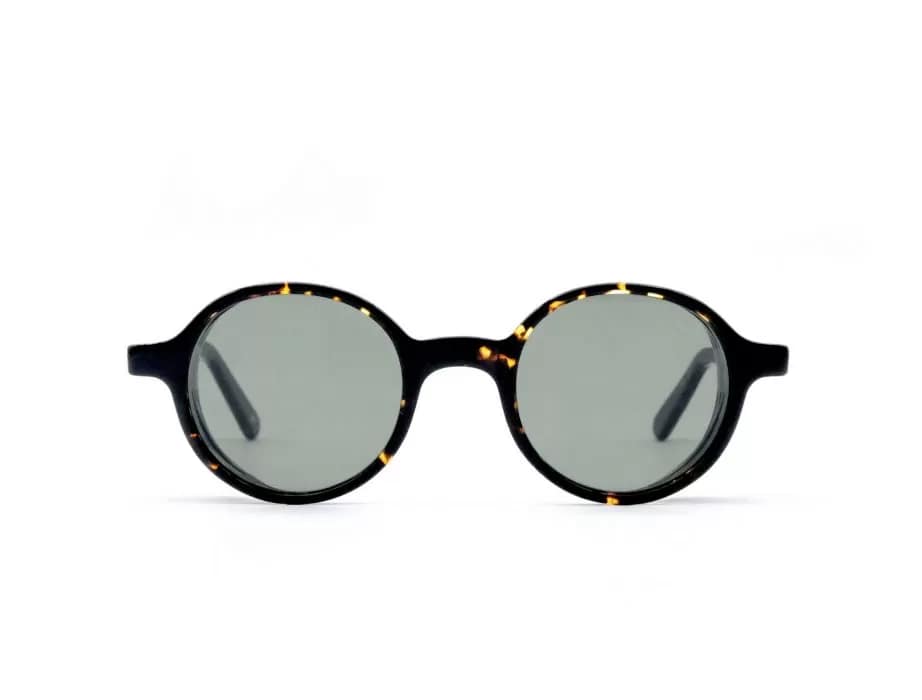 monture solaire homme femme lgr reunion explorer acetate ronde fine coque ecaille fonce