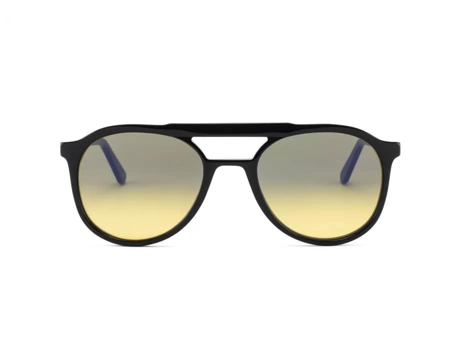 monture solaire homme femme lgr pilot acetate fine noire pilote verres violet photochromique