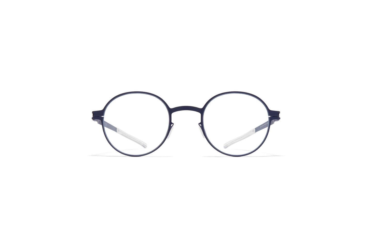 monture optique homme femme mykita getz metal titane ronde bleu