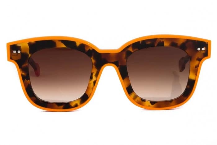 monture solaire homme femme sabine acetate epaisse carré ecaille orange be idol