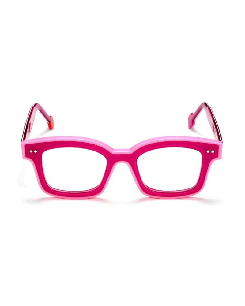 monture optique homme femme sabine acetate epaisse carré rouge rose be idol