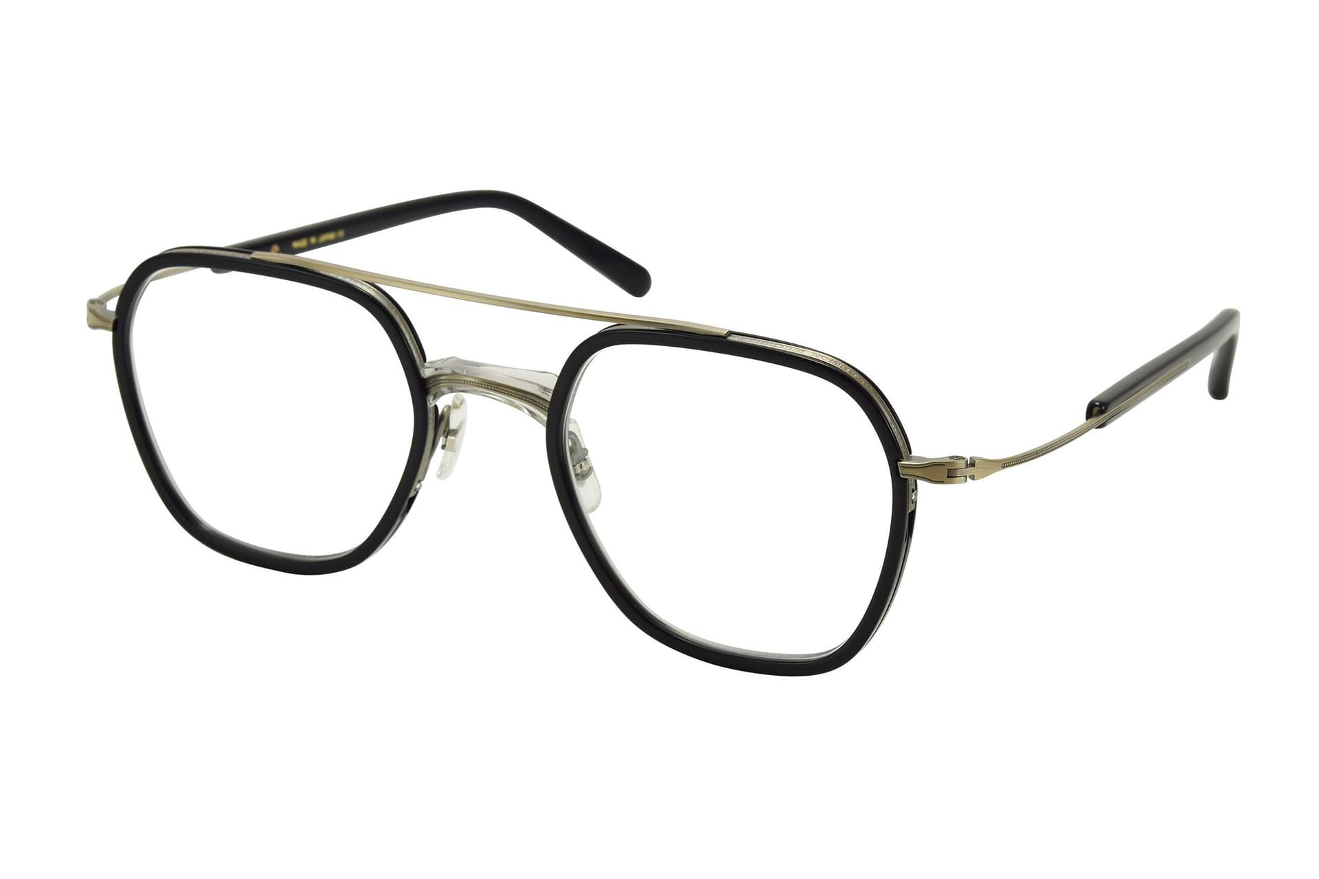 monture optique homme femme masunaga gms115 pilote combiné noir dorée