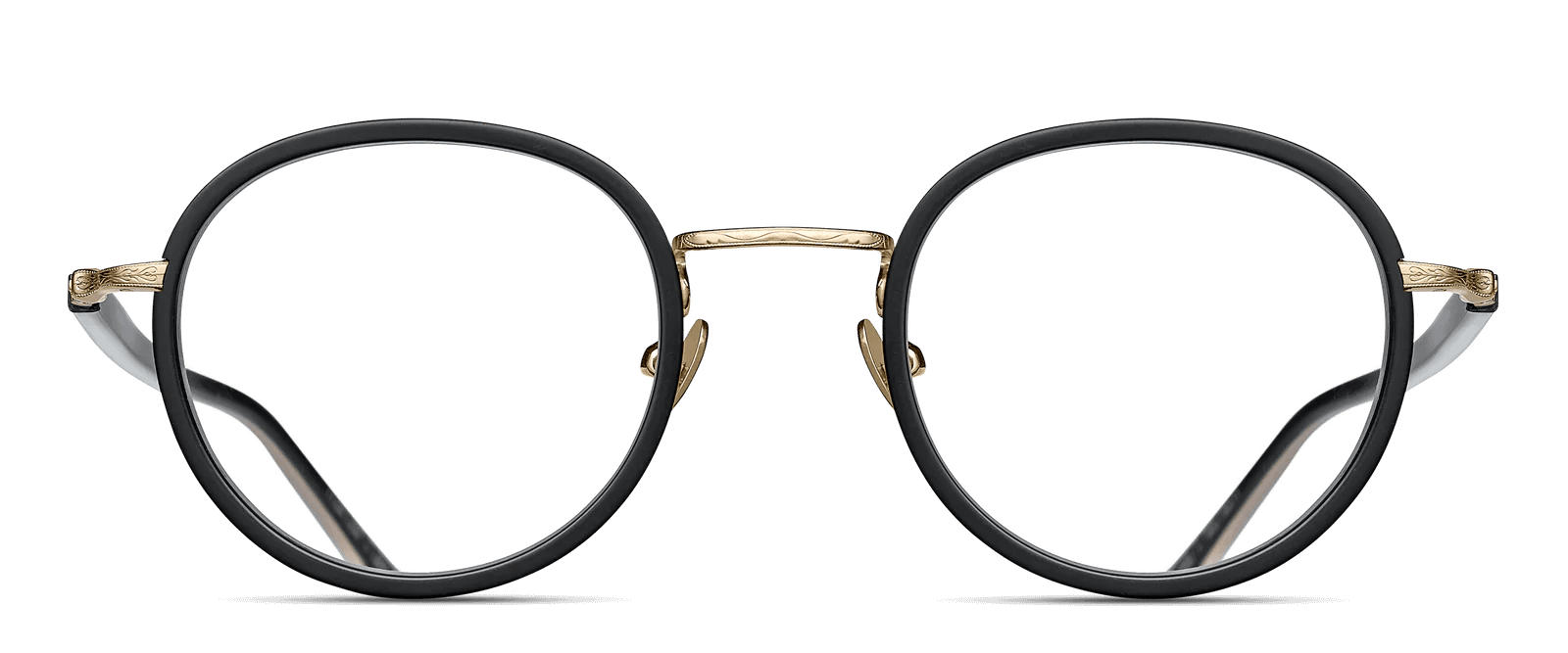 monture optique homme femme matsuda m3076 ronde combiné noire dorée