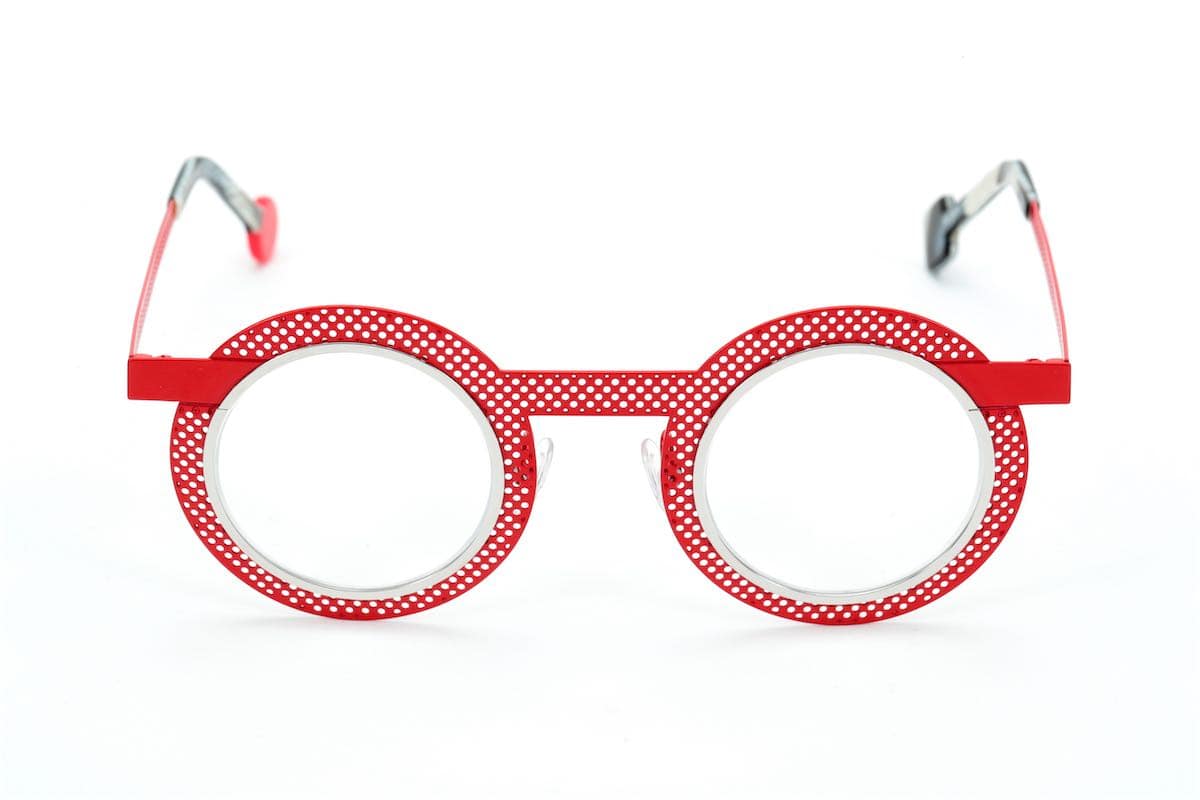 Monture rouge metal ronde metal femme SABINE BE be gipsy hole