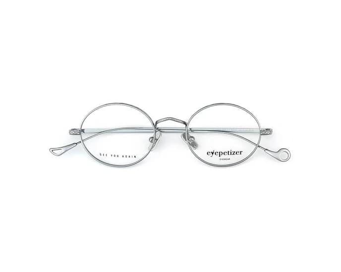 monture optique homme femme Eyepetizer llenya ovale argent fin