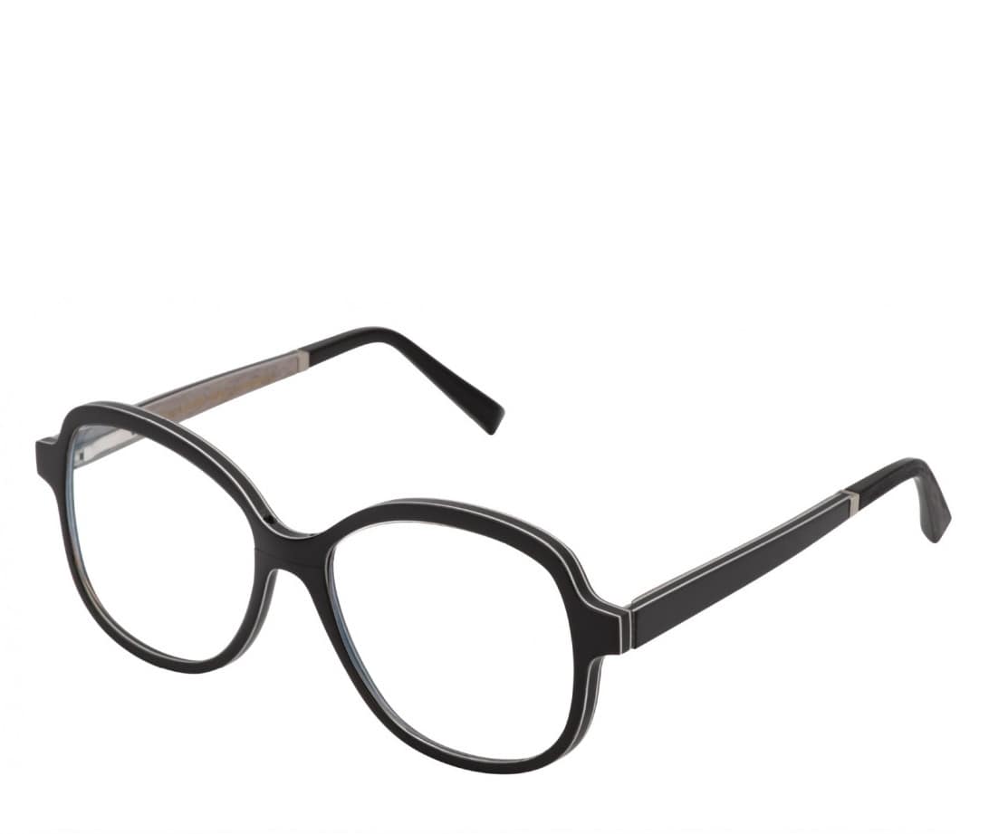 monture optique femme gold and wood ava grande carré bois noir