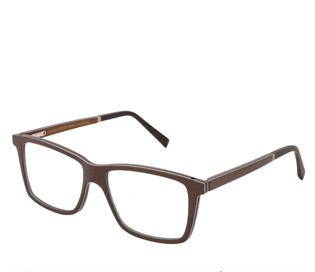 monture optique homme gold and wood nod rectangulaire bois marron