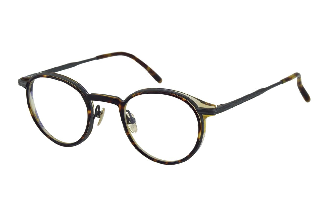 monture optique homme femme masunaga kenzo takada anemone ronde acetate noire branche titane