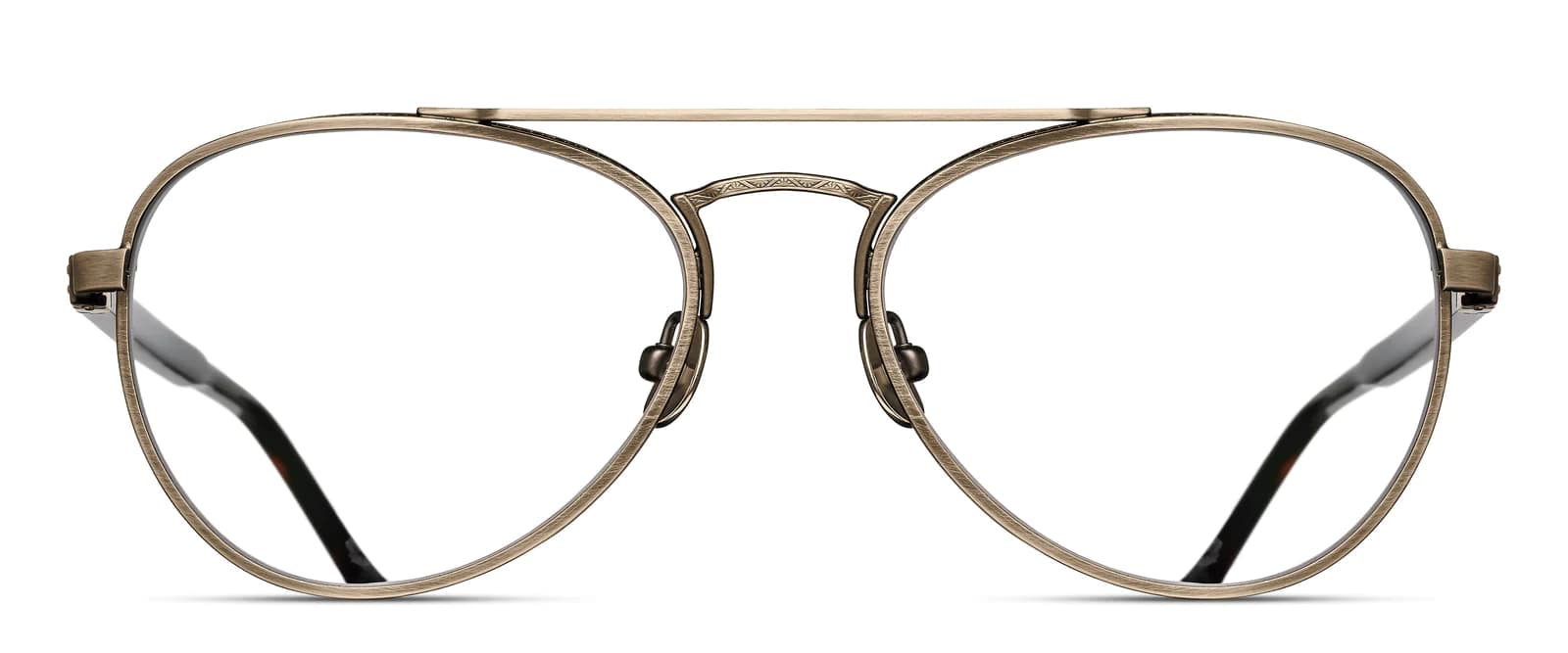 monture optique homme femme matsuda M3116 pilote metal titane bronze marron antique gold
