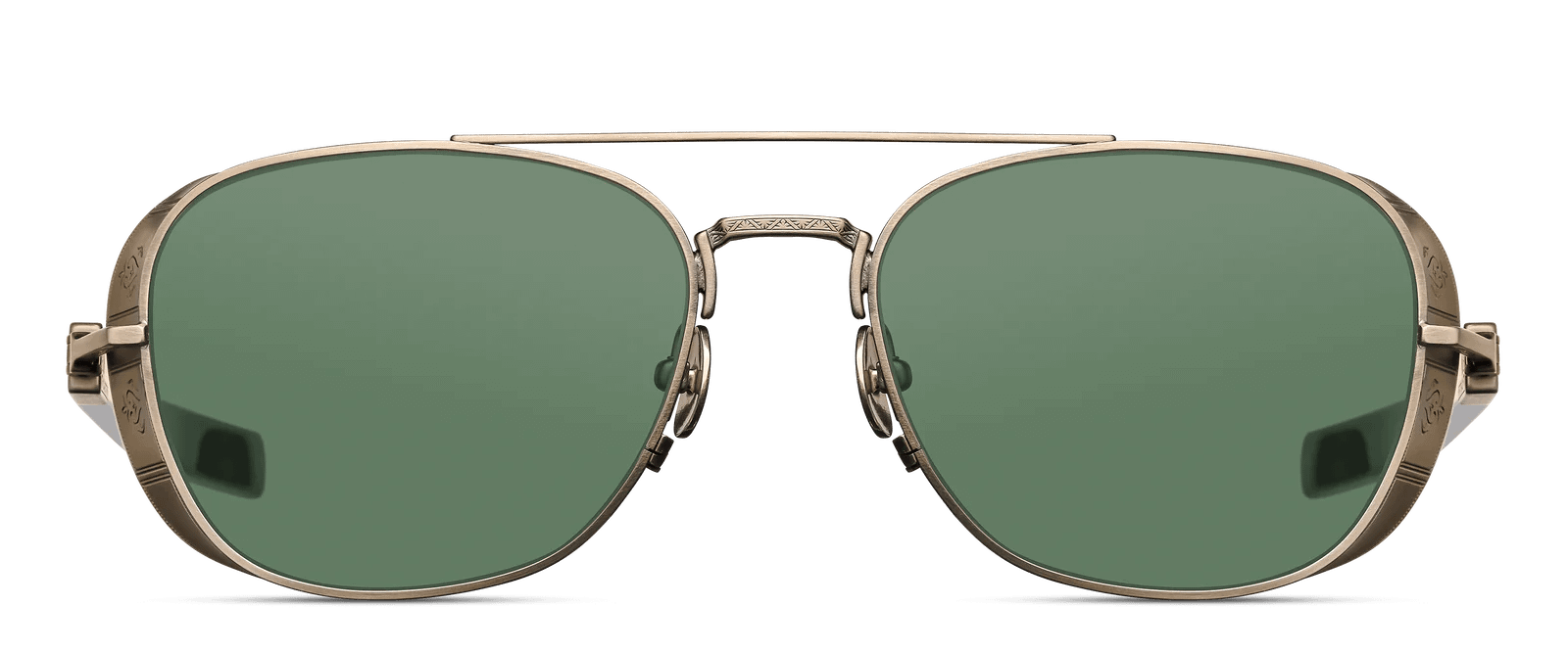 monture solaire homme femme matsuda m3115 pilote antique gold avec coque branche ecaille