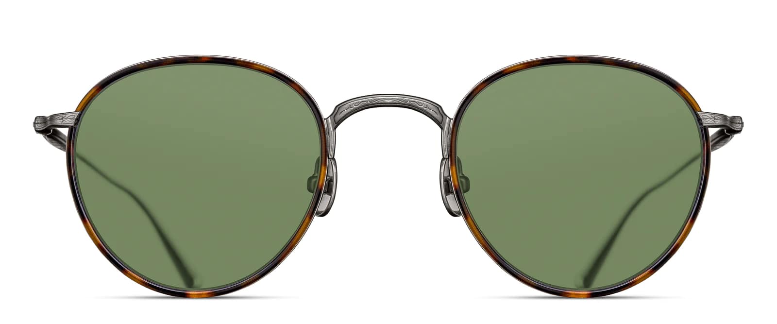 monture solaire homme femme matsuda m3085i pantos ronde titane ecaille dorée