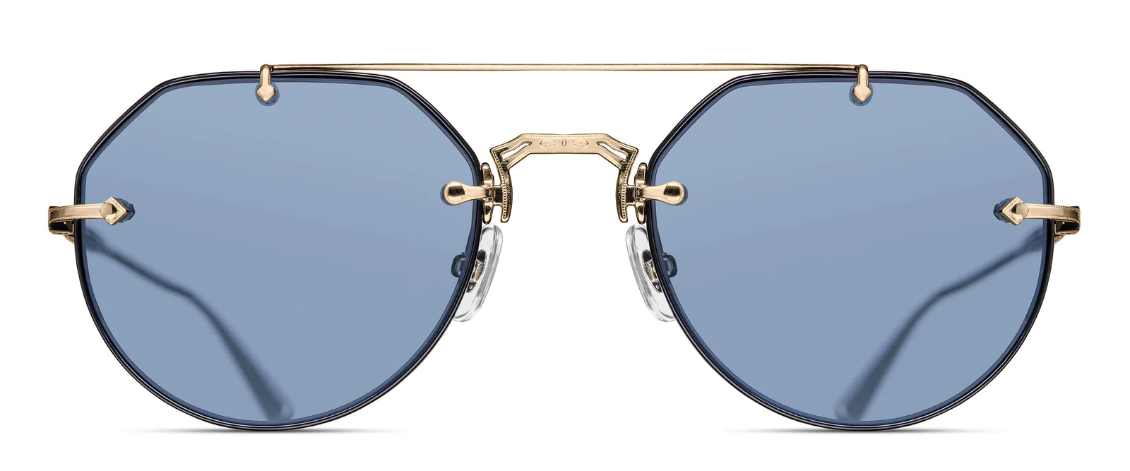 monture solaire homme femme matsuda M3121pilote ronde combiné noir titane gold