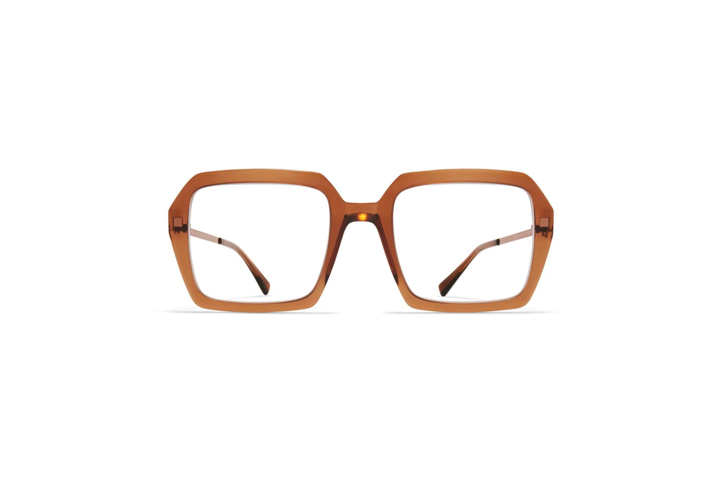 monture optique femme mykita vanilla combine grande carré marron