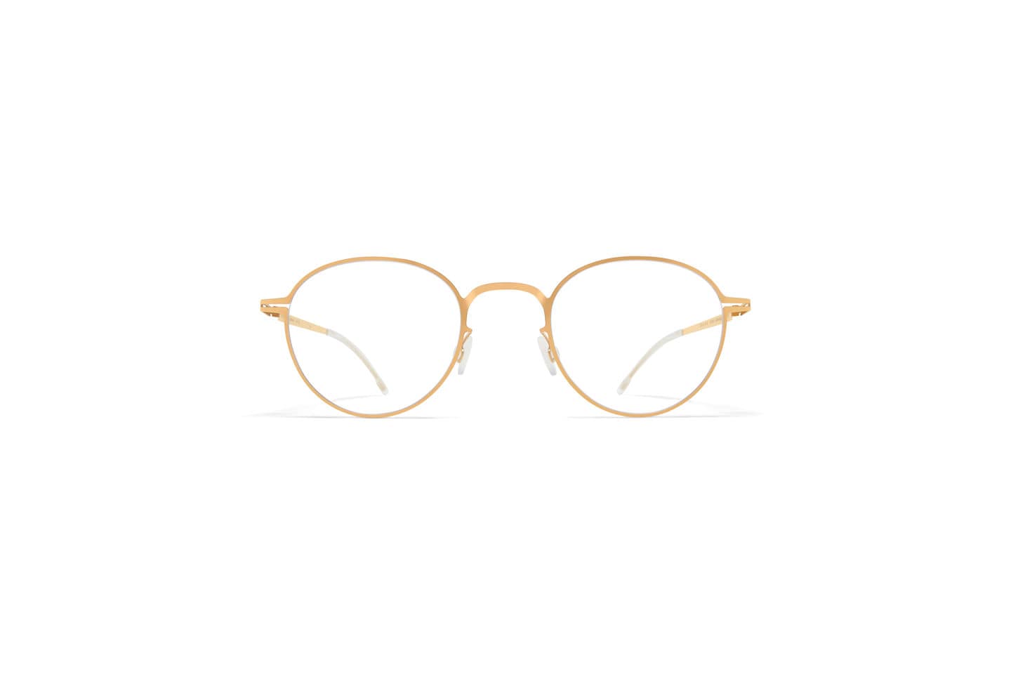 monture optique homme femme mykita flemming ronde pantos titane doree