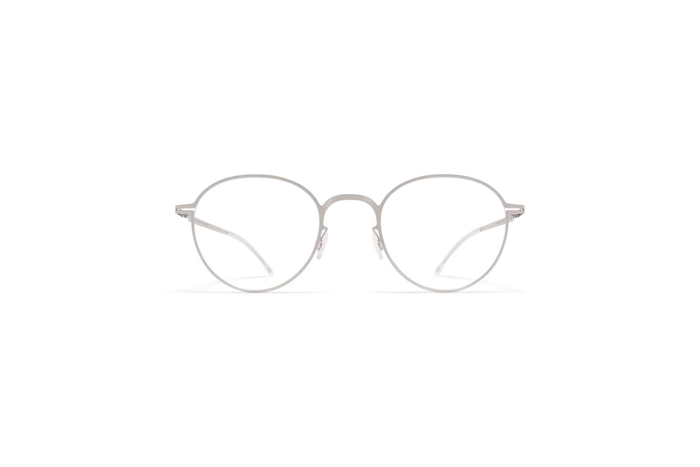 monture optique homme mykita ede titane metal fine ronde pantos silver