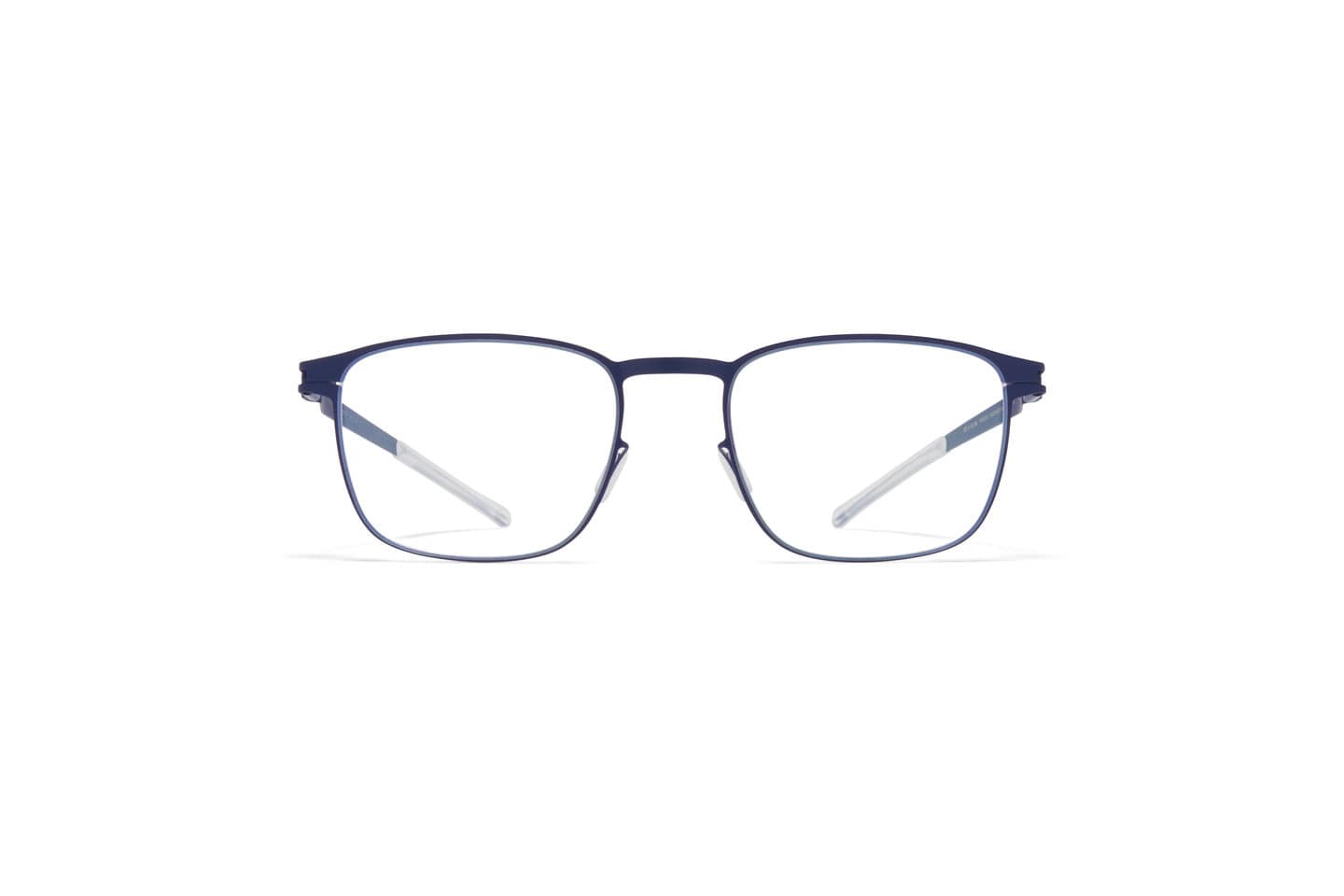 monture optique homme Mykita Yotam carré rectangle bleu mat