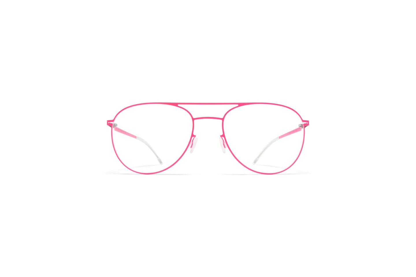 monture optique homme femme Mykita niken pilote rose fluo