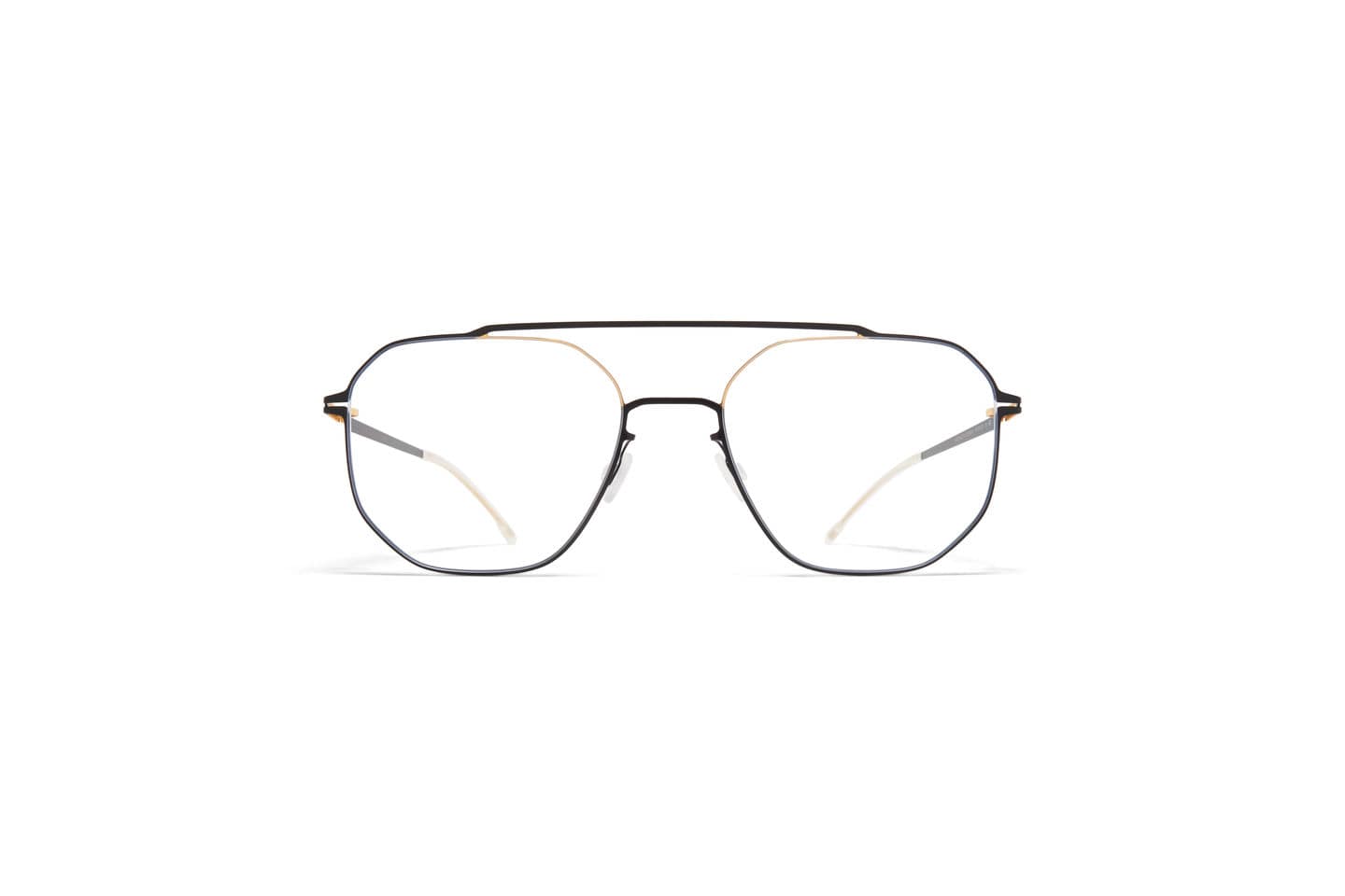 monture optique homme femme mykita arvo pilote fine metal titane noir or