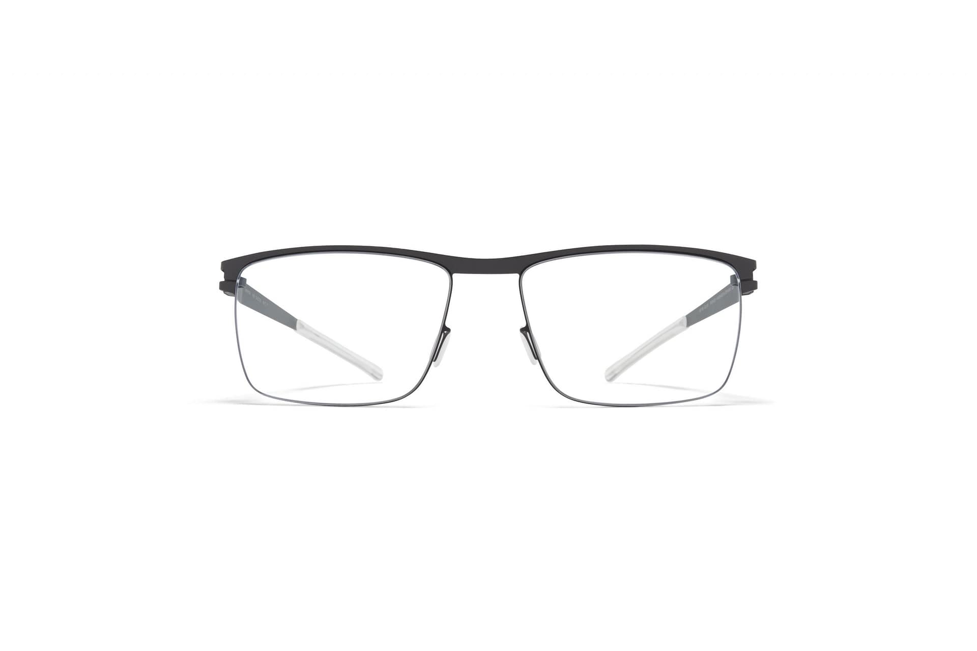 monture optique homme mykita dalton rectangulaire fine titane noir