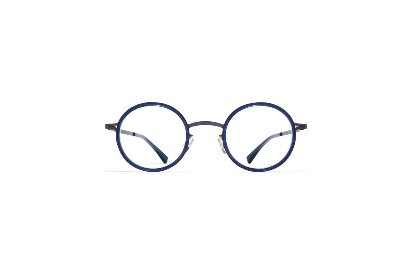 monture optique homme femme mykita eetu ronde vintage combine acetate titane noir