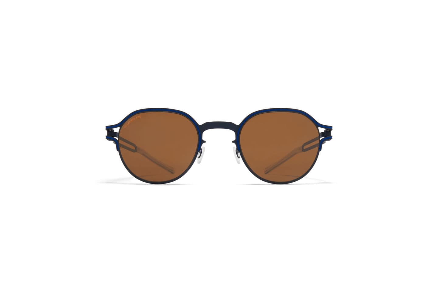 monture solaire homme femme mykita vaasa titane ronde pantos noire verre orange