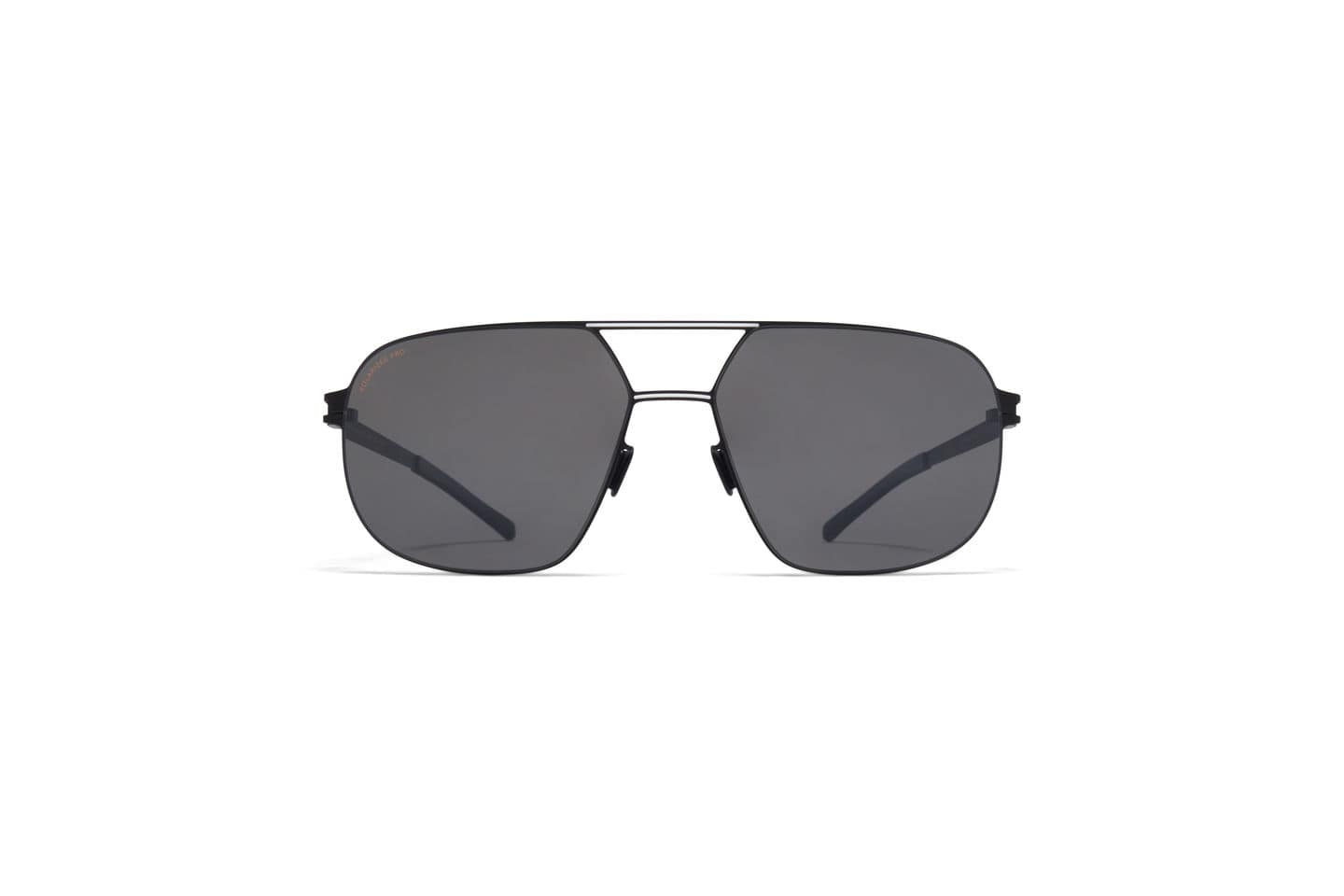 monture solaire homme femme mykita angus pilote metal titane noire
