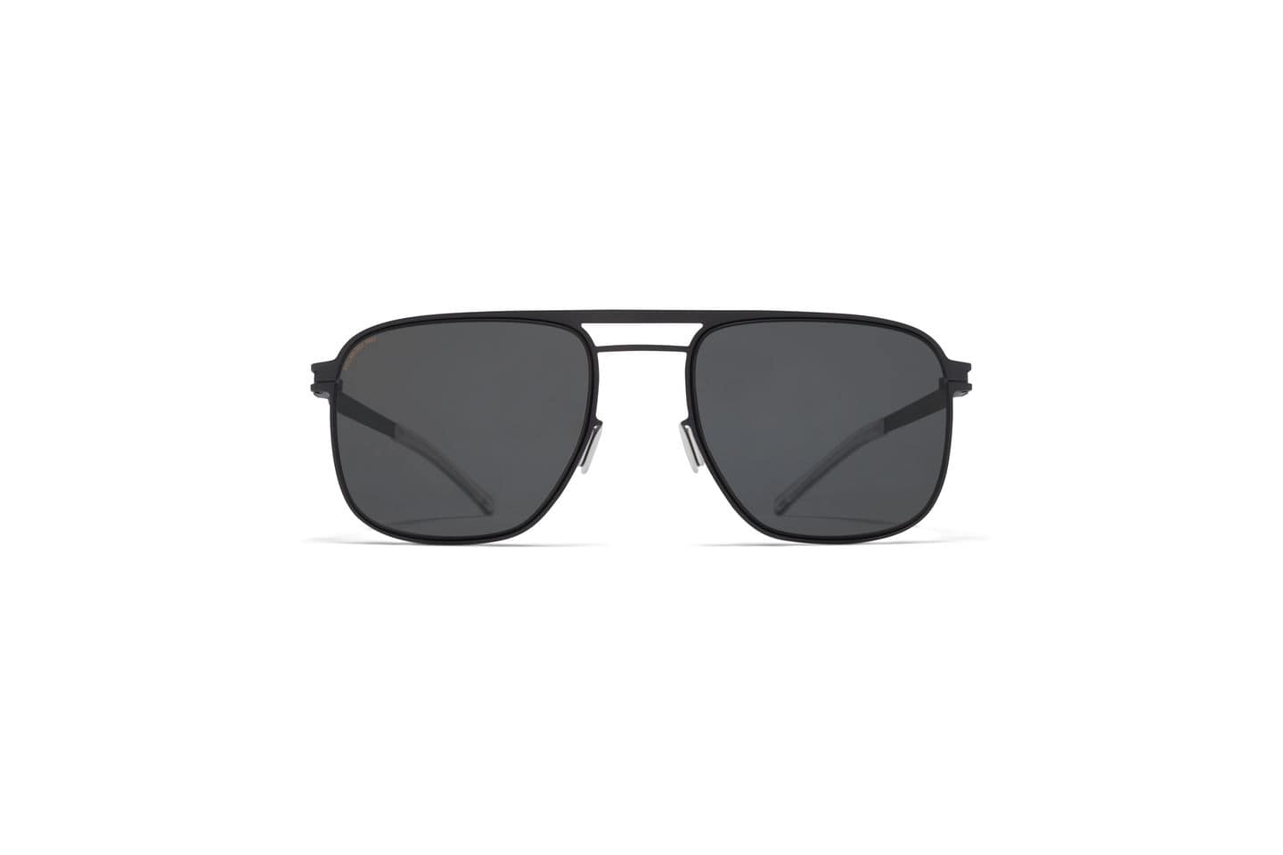 monture solaire homme femme mykita eli grande pilote fine titane metal noir