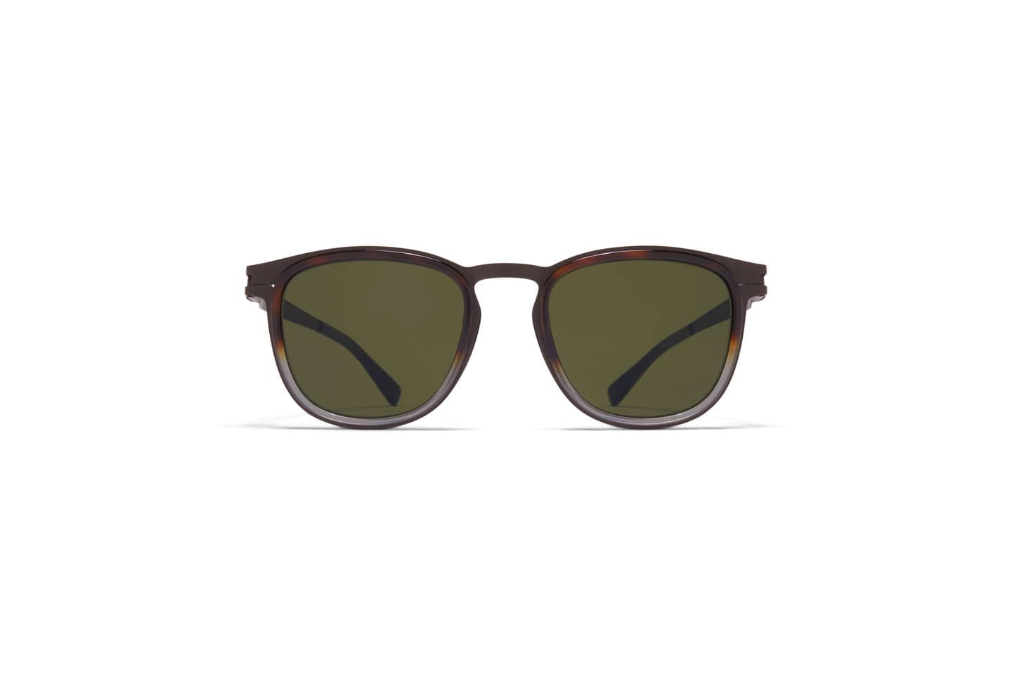 monture solaire homme femme mykita cantara metal titane combine epaisse marron ecaille bicolore