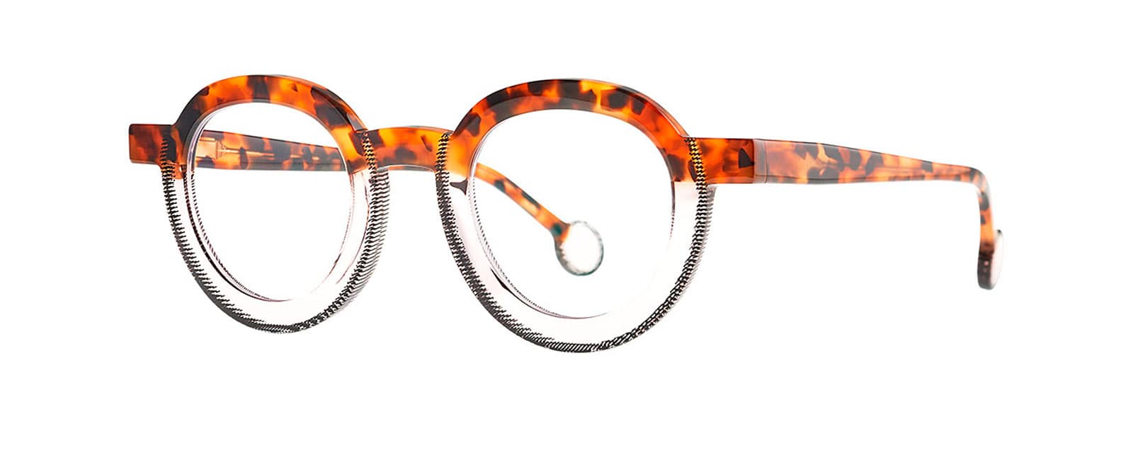 monture optique homme femme theo ayunan acetate ronde pantos bicolore ecaille cristal