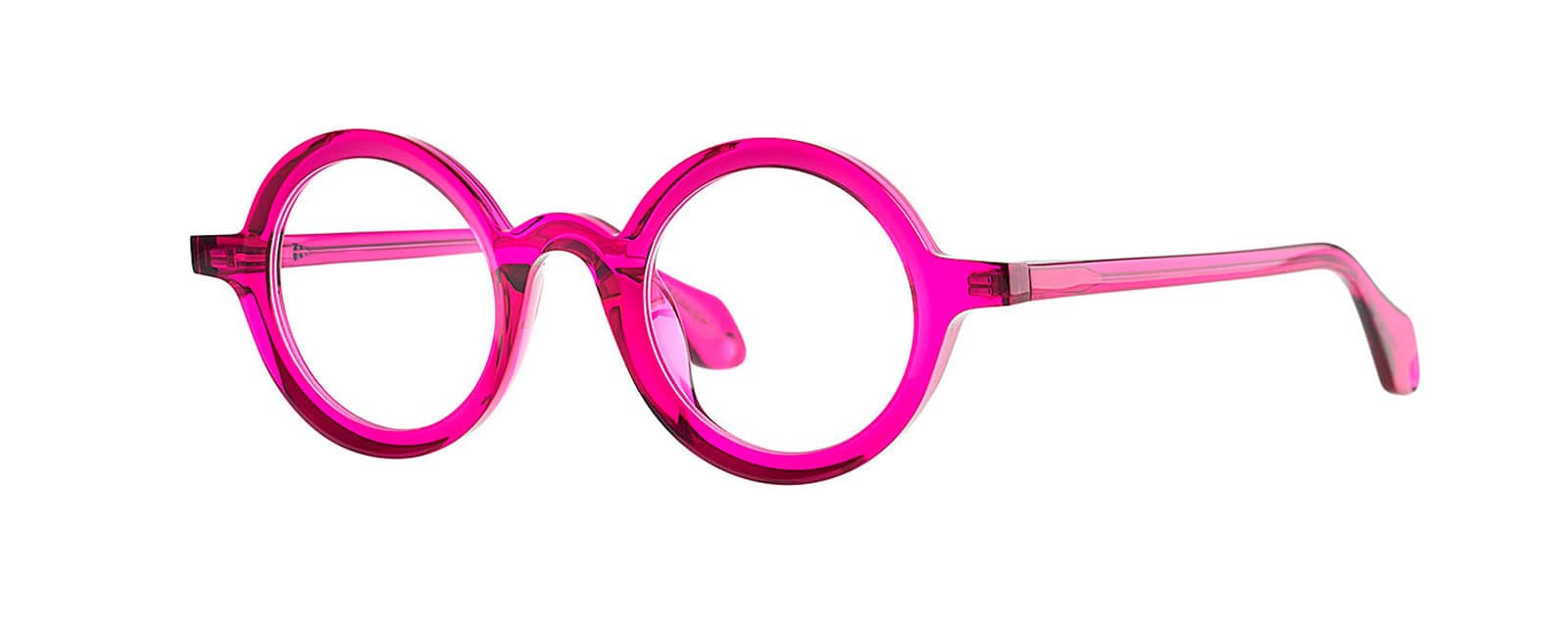 monture optique homme femme theo mille+88 acetate rose transparent
