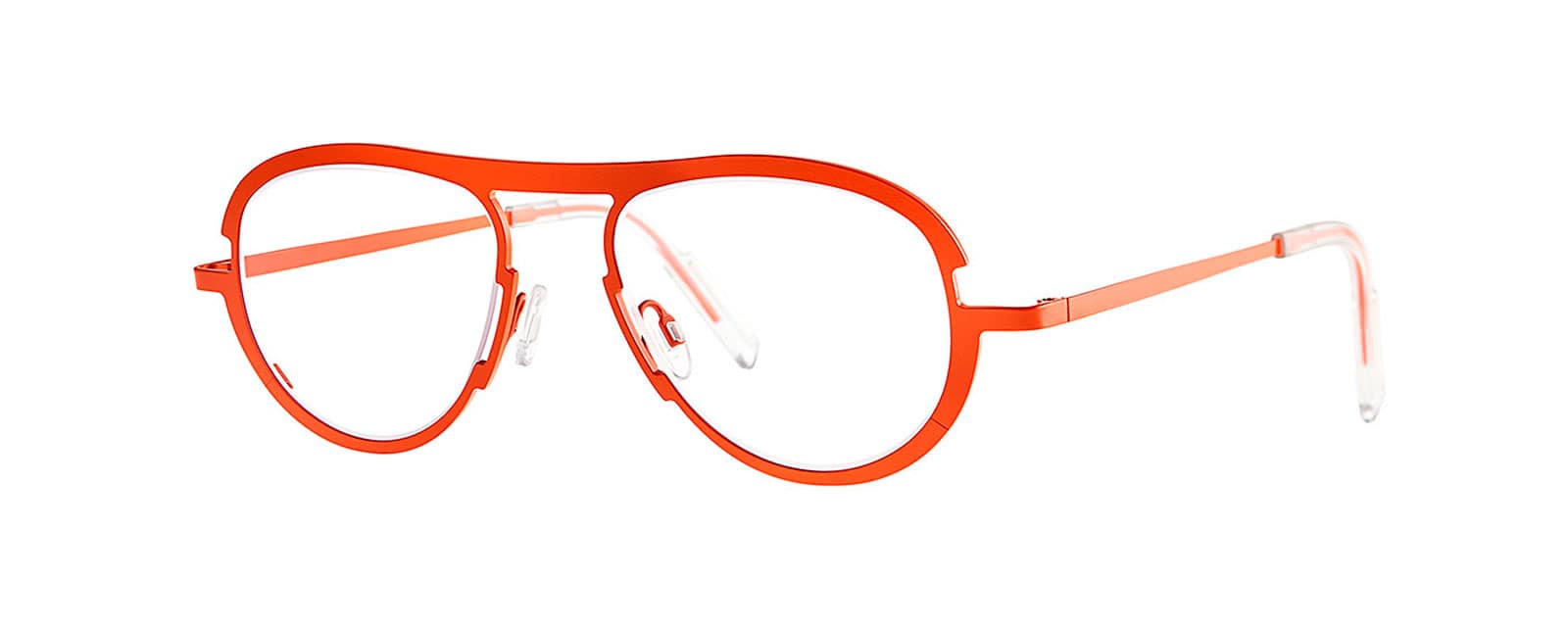 monture optique homme femme theo echo pilote titane epaisse orange