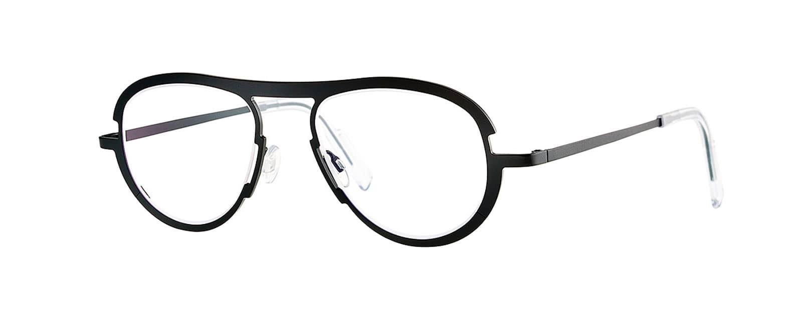 monture optique homme femme theo echo pilote titane epaisse noire