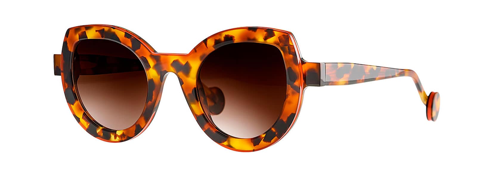 monture solaire femme theo marianne acetate papillon epaisse ecaille orange