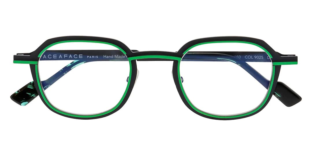 monture optique femme face a face eiffel 2 metal petite carré noir vert