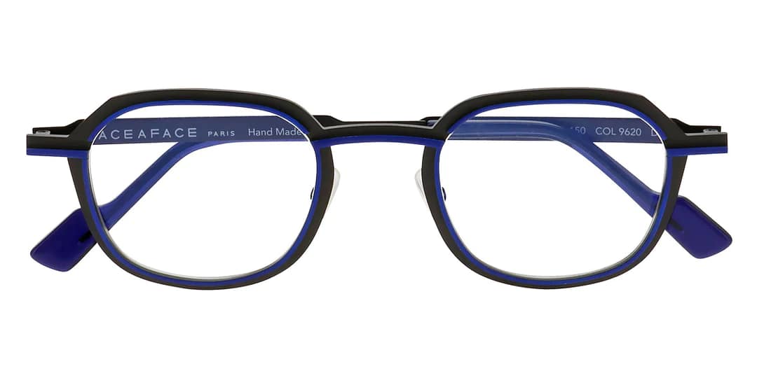 monture optique homme femme face a face eiffel 2 petite carrée metal bleu